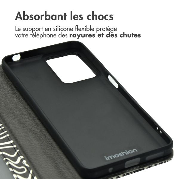 imoshion Étui de télephone portefeuille Design Motorola Moto G24 Power - Black And White