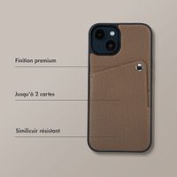Selencia Coque Riva avec porte-cartes Apple iPhone 14 / 13 - Mocha Brown