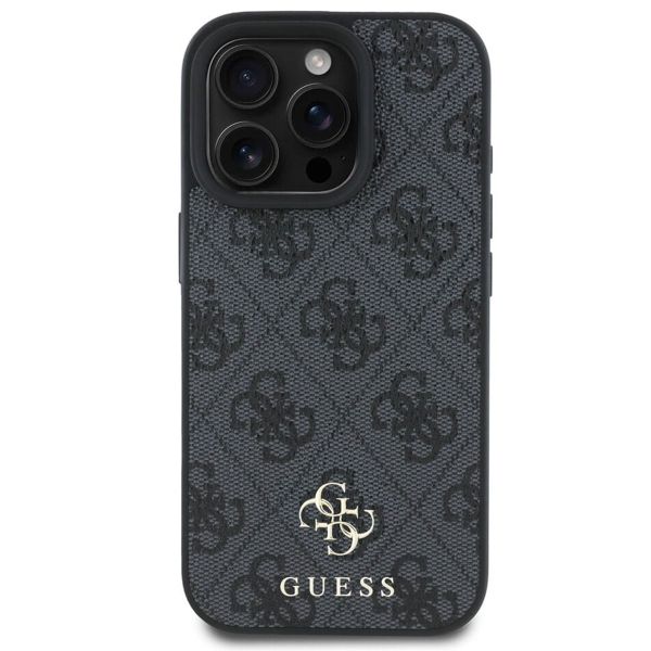 Guess Coque 4G Metal Logo MagSafe iPhone 16 Pro - Noir