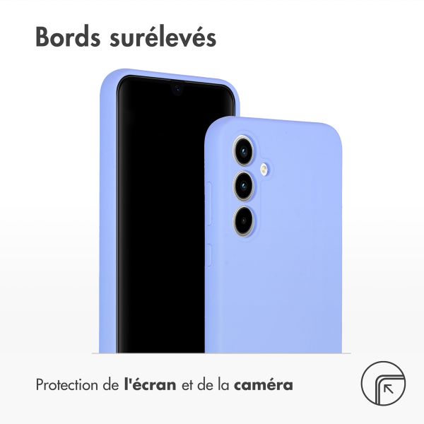 Accezz Coque Liquid Silicone Samsung Galaxy A35 - Violet