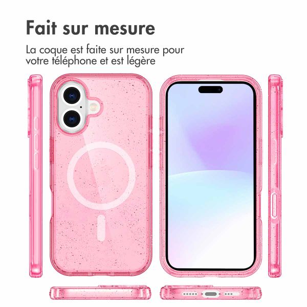 imoshion Coque Pailletée avec MagSafe Apple iPhone 17 - Rose