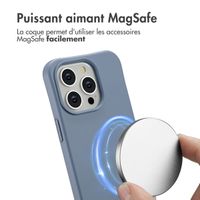 imoshion Coque arrière Color avec cordon amovible et MagSafe Apple iPhone 14 Pro - Ash Blue