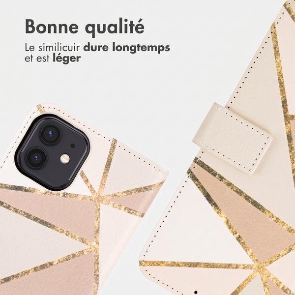 imoshion Étui de télephone portefeuille Design Apple iPhone 11 - Beige Graphic