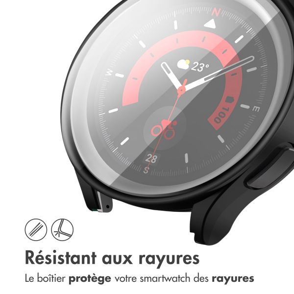 imoshion Coque rigide à couverture complète Samsung Galaxy Watch 4 - 44 mm - Noir