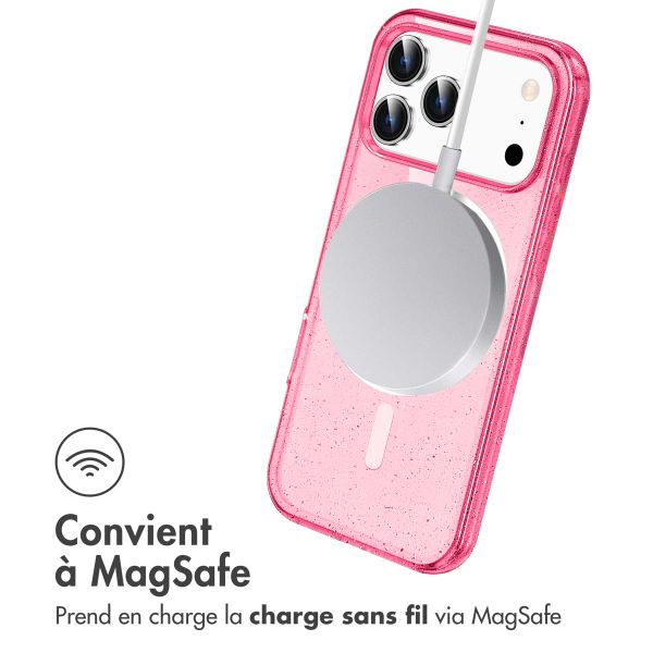 imoshion Coque Pailletée avec MagSafe Apple iPhone 17 Pro Max - Rose