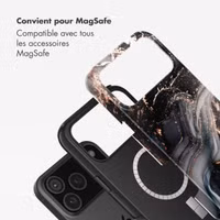 Selencia Coque arrière Vivid avec MagSafe Apple iPhone 17 Pro Max - Chic Marble Black