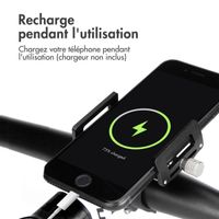 imoshion Support de téléphone pour vélo et moto - Mini - Aluminium - Léger - Ajustable - Noir