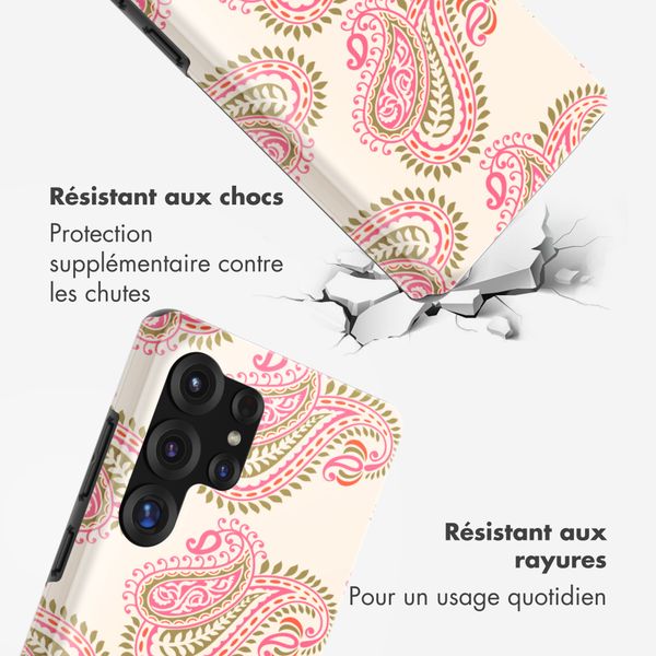 Selencia Coque arrière Vivid Samsung Galaxy S25 Ultra - Paisley Blush
