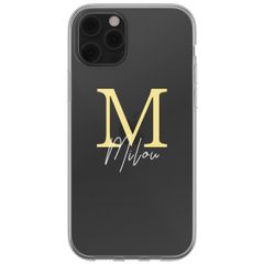 Coque personnalisée avec une lettre iPhone 12 (Pro) - Transparent