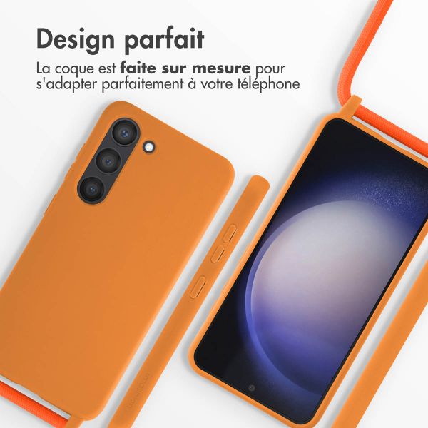 imoshion ﻿Coque en silicone avec cordon Samsung Galaxy S23 - Orange