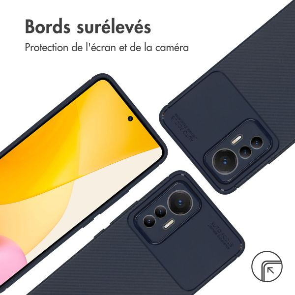 imoshion Coque silicone Carbon Xiaomi 12 Lite - Bleu