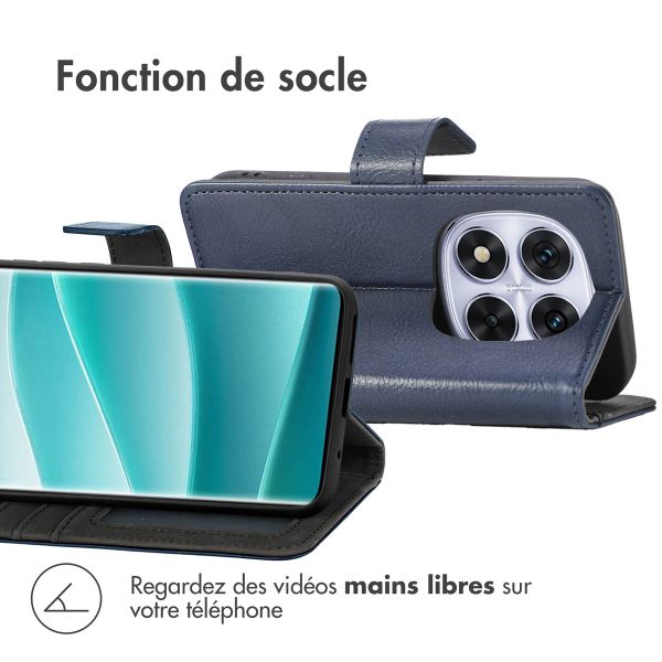 imoshion Étui de téléphone portefeuille Xiaomi Redmi Note 14 Pro Plus (5G) - Bleu foncé