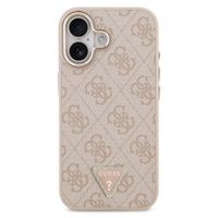 Guess Coque arrière en cuir avec logo Triangle classique et MagSafe Apple iPhone 17 - Rose
