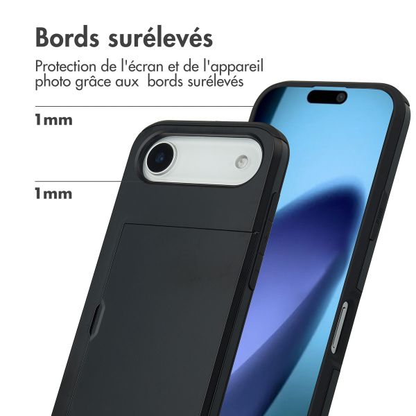 imoshion Coque arrière avec porte-cartes Apple iPhone Air - Noir