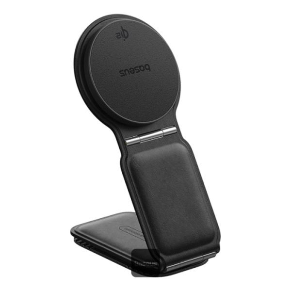 Baseus PrimeTrip Series C02 Mega Support de téléphone voiture - Magnétique et MagSafe/Qi2 - Charge sans fil - Autocollant - Noir