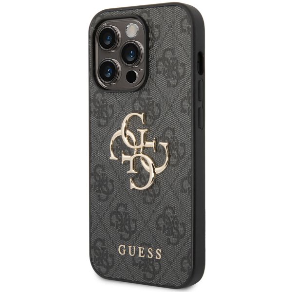 Guess Coque 4G Metal Logo Backcover iPhone 15 Pro - Gris