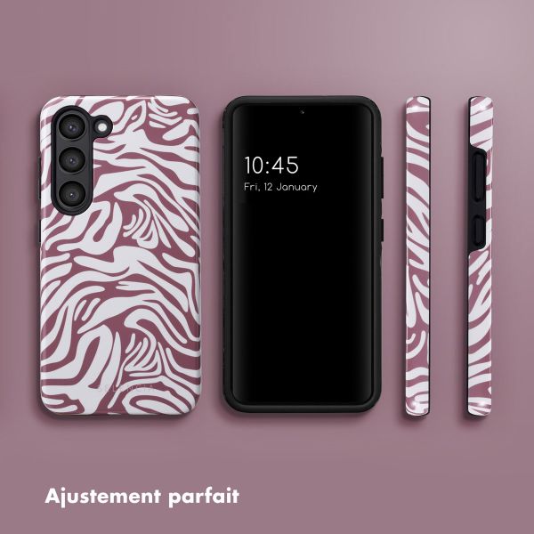 Selencia Coque arrière Vivid Samsung Galaxy S23 - Trippy Swirl Dark Rose