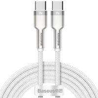 Baseus Cafule Series câble USB-C vers USB-C - Métal - 100 Watt - 2 mètres - Blanc