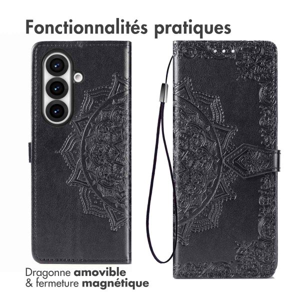 imoshion Etui de télephone Mandala Samsung Galaxy Fold 7 - Noir
