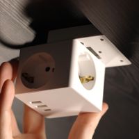 Accezz PowerCube Strip | 6-en-1 - 1x USB-C + 2x USB-A + 3x prise - 4000 watts - Noir