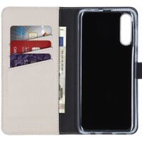 Selencia Étui de téléphone portefeuille en cuir véritable Samsung Galaxy A50/A30s - Greige