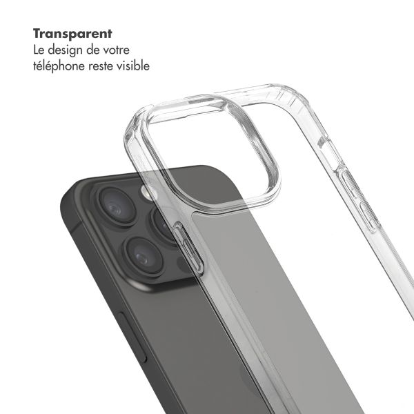 Selencia Coque arrière avec crochets amovibles Apple iPhone 15 Pro Max - Transparent