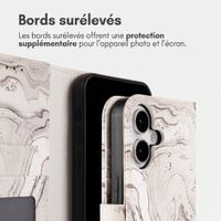 imoshion Étui de télephone portefeuille Design Apple iPhone 16 - Sandy Marble