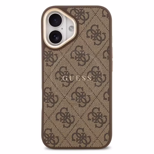 Guess Coque MagSafe Classic avec logo 4G Apple iPhone 17 - Marron