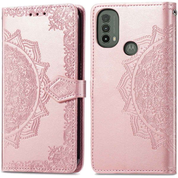 imoshion Etui de téléphone portefeuille Mandala Motorola Moto E30 / E40 - Rose Champagne