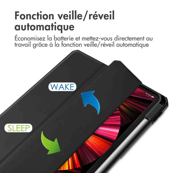imoshion Coque tablette rigide Trifold Apple iPad Pro 11 (2022 / 2021 / 2020 / 2018) - Noir