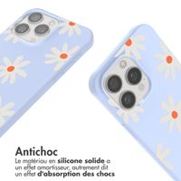 imoshion Coque design en silicone avec cordon Apple iPhone 15 Pro Max - Lila Flower Distance