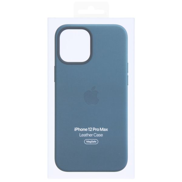 Apple Coque Leather MagSafe Apple iPhone 12 Pro Max - Baltic Blue