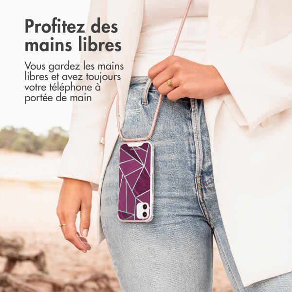 imoshion Coque Design avec cordon Samsung Galaxy A71 - Bordeaux Graphic