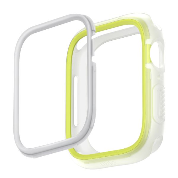 Uniq Moduo Coque Apple Watch avec Lunette interchangeable Apple Watch 4-9 / SE - 40/41 mm - Frost (Lime/White)