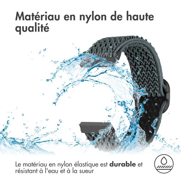 imoshion Bracelet élastique en nylon - Connexion universelle de 20 mm - Gris foncé