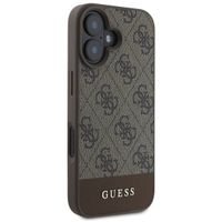 Guess Coque arrière Bottom Stripe 4G Apple iPhone 16 - Marron