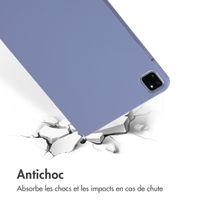 Accezz Coque Liquid Silicone avec porte-stylet iPad Pro 11 (2018/2020/2021/2022) - Lila