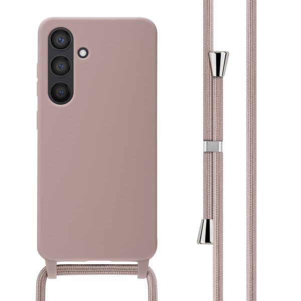 imoshion Coque en silicone avec cordon Samsung Galaxy S24 - Sand Pink