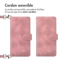 imoshion Etui de téléphone portefeuille avec cordon Samsung Galaxy A55 - Rose