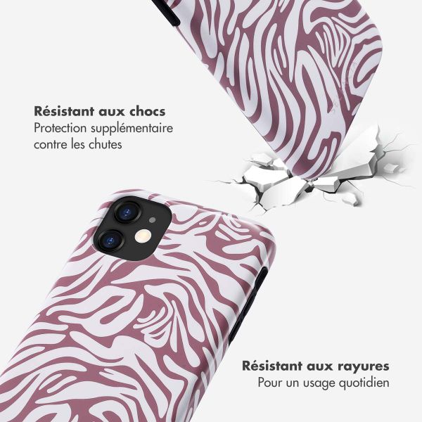 Selencia Coque arrière Vivid Tough iPhone 11 - Trippy Swirl Dark Rose