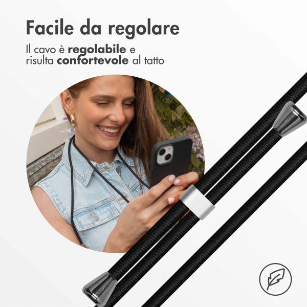 imoshion Coque en silicone avec cordon Apple iPhone 13 Pro - Noir