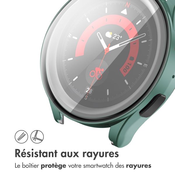 imoshion Coque rigide à couverture complète Samsung Galaxy Watch 5 - 44 mm - Vert foncé