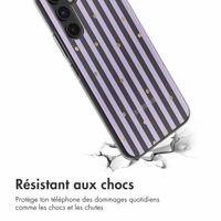 imoshion Coque design pour Samsung Galaxy A54 - Sparkle Lines Lavender