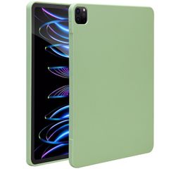 Accezz Coque Liquid Silicone avec porte-stylet Apple iPad Pro 12.9 (2022) / Pro 12.9 (2021) / Pro 12.9 (2020) - Vert clair