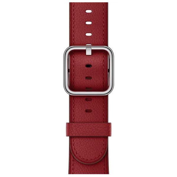 Apple Leather Band Classic Buckle Apple Watch Series 1-9 / SE - 38/40/41 mm / Series 10 - 42 mm - Ruby