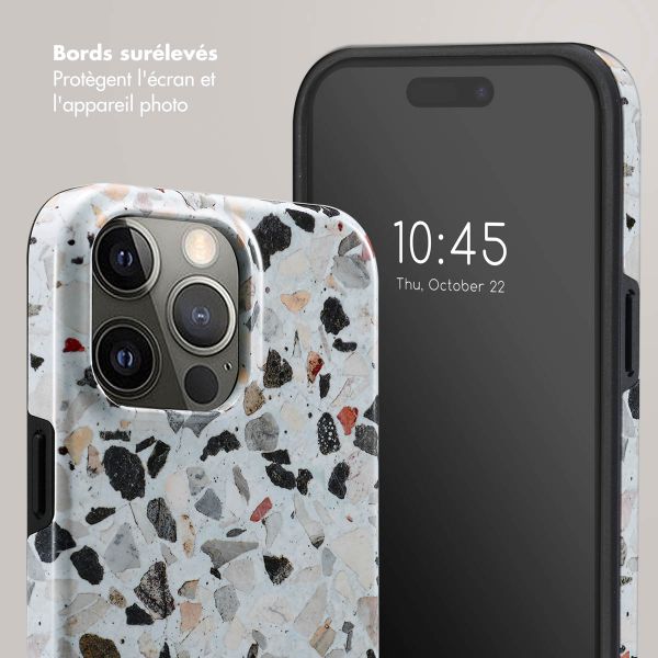 Selencia Coque arrière Vivid Tough iPhone 15 Pro Max - Chic Terazzo