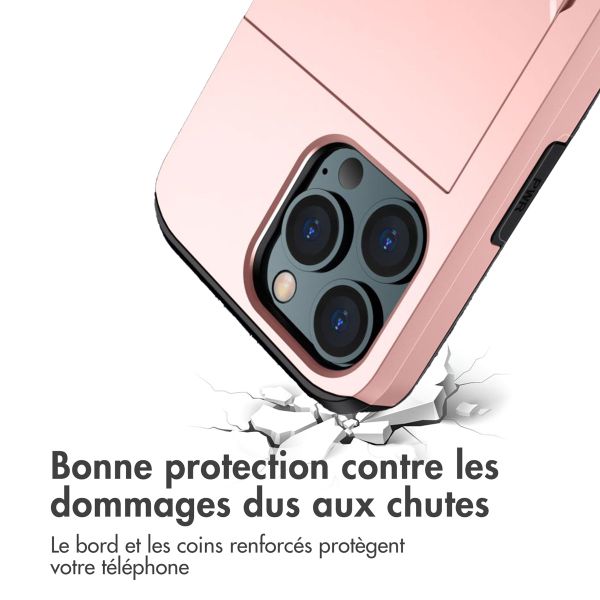 imoshion Coque arrière avec porte-cartes iPhone 14 Pro - Rose Dorée