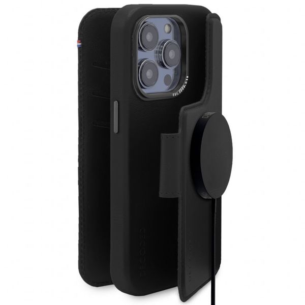 Decoded Portefeuille détachable 2 en 1 en cuir Apple iPhone 14 Pro - Noir