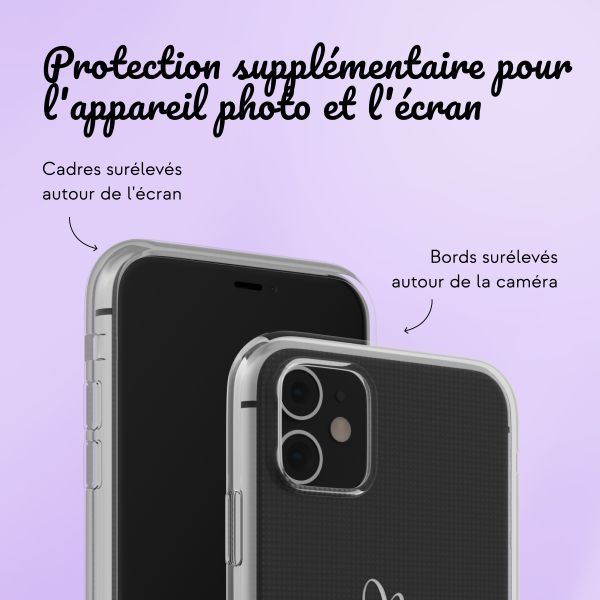 Coque personnalisée avec un cœur élégant iPhone 11 - Transparent