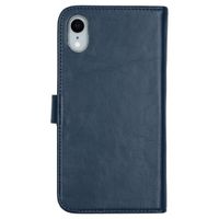 Selencia Étui portefeuille en cuir véritable Apple iPhone Xr - Bleu